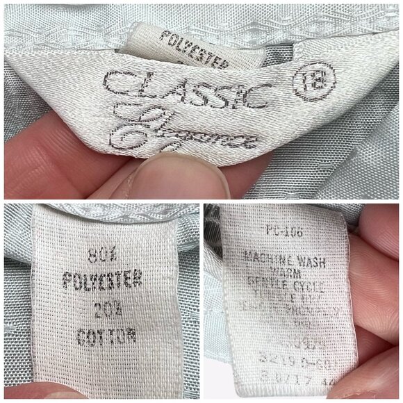 Vintage Classic Elegance Shirt Sleeve Button Down Shirt Light Blue Size XL - Picture 3 of 9